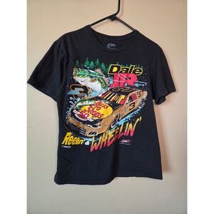 NASCAR Dale Jr Bass Pro Shops 50th Anniversary Shirt Reelin Wheelin Black Med